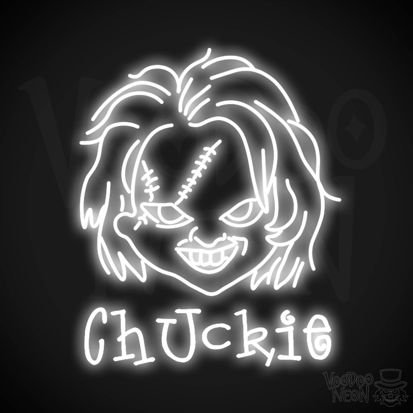 Chuckie Neon Sign - Neon Chuckie Sign - LED Wall Art - Color White