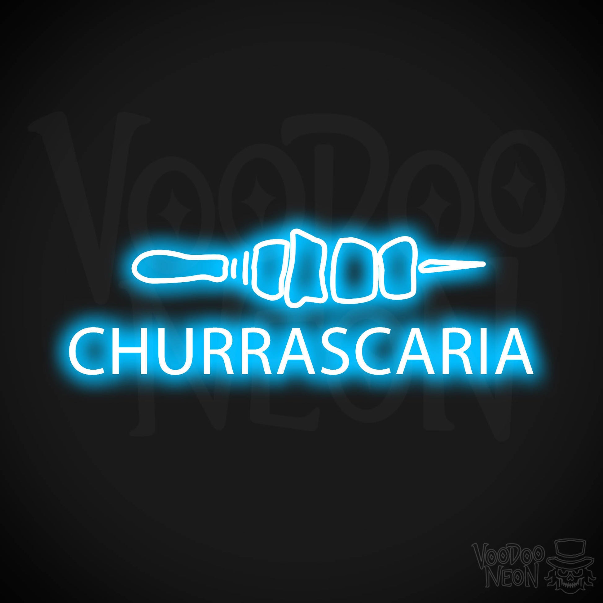 Churrascaria LED Neon - Dark Blue