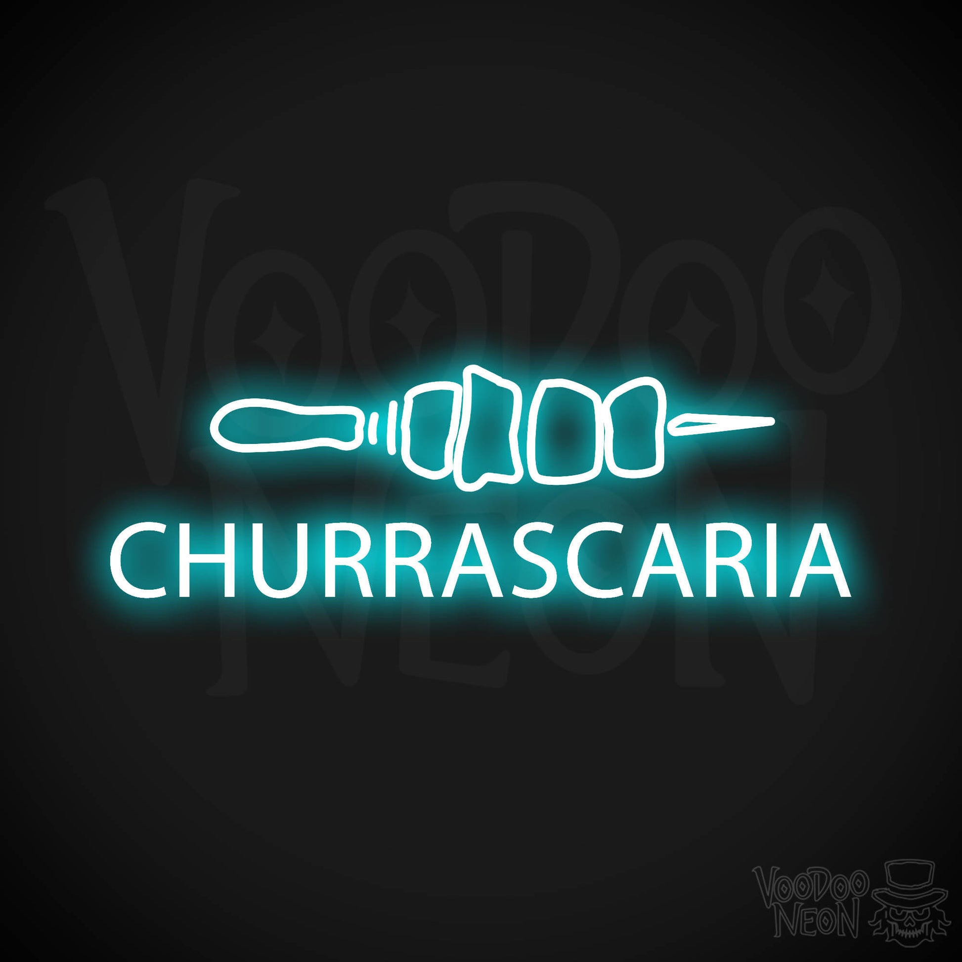 Churrascaria LED Neon - Ice Blue