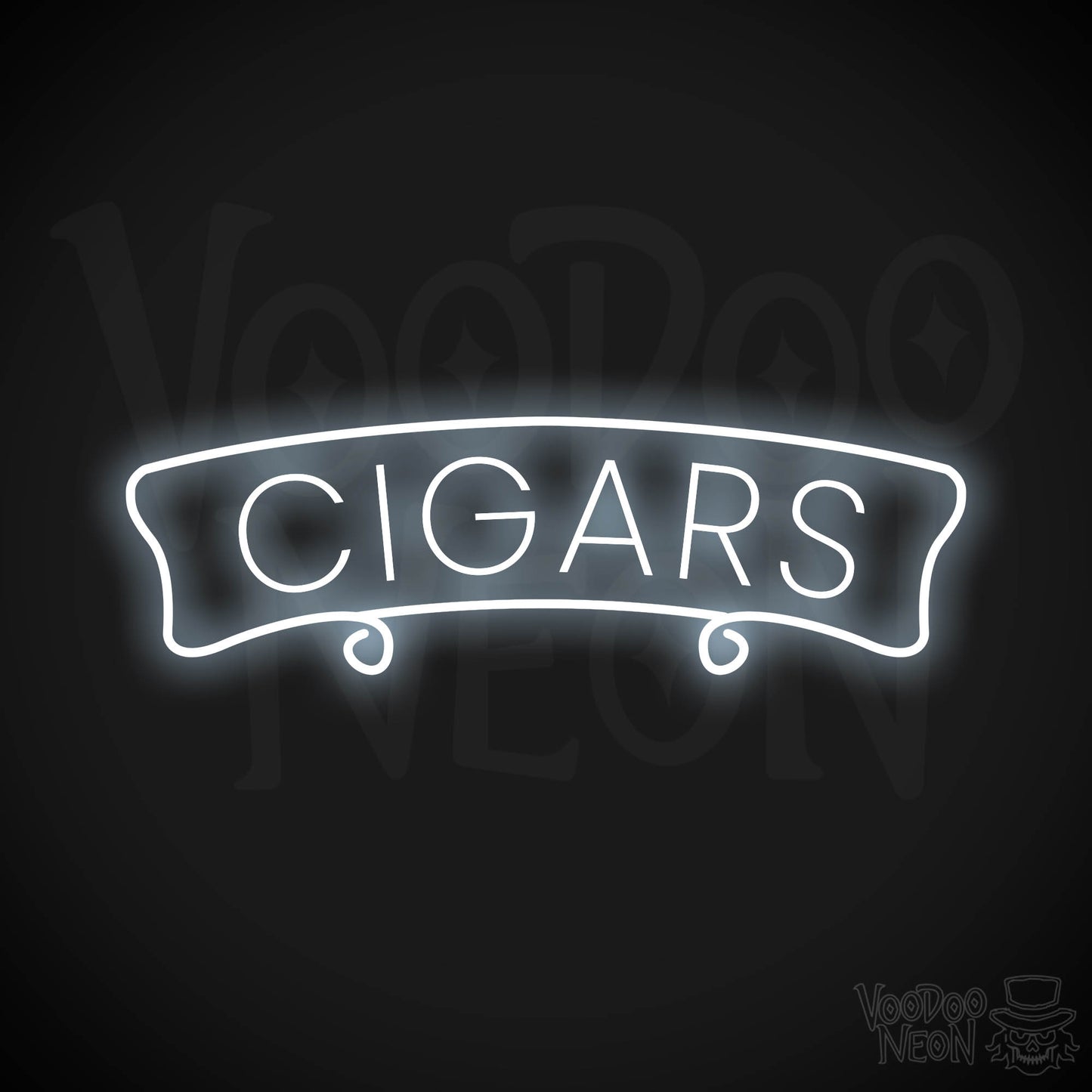 Cigars Neon Sign - Cool White