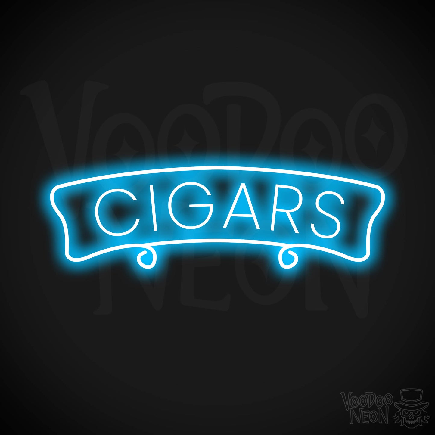 Cigars Neon Sign - Dark Blue