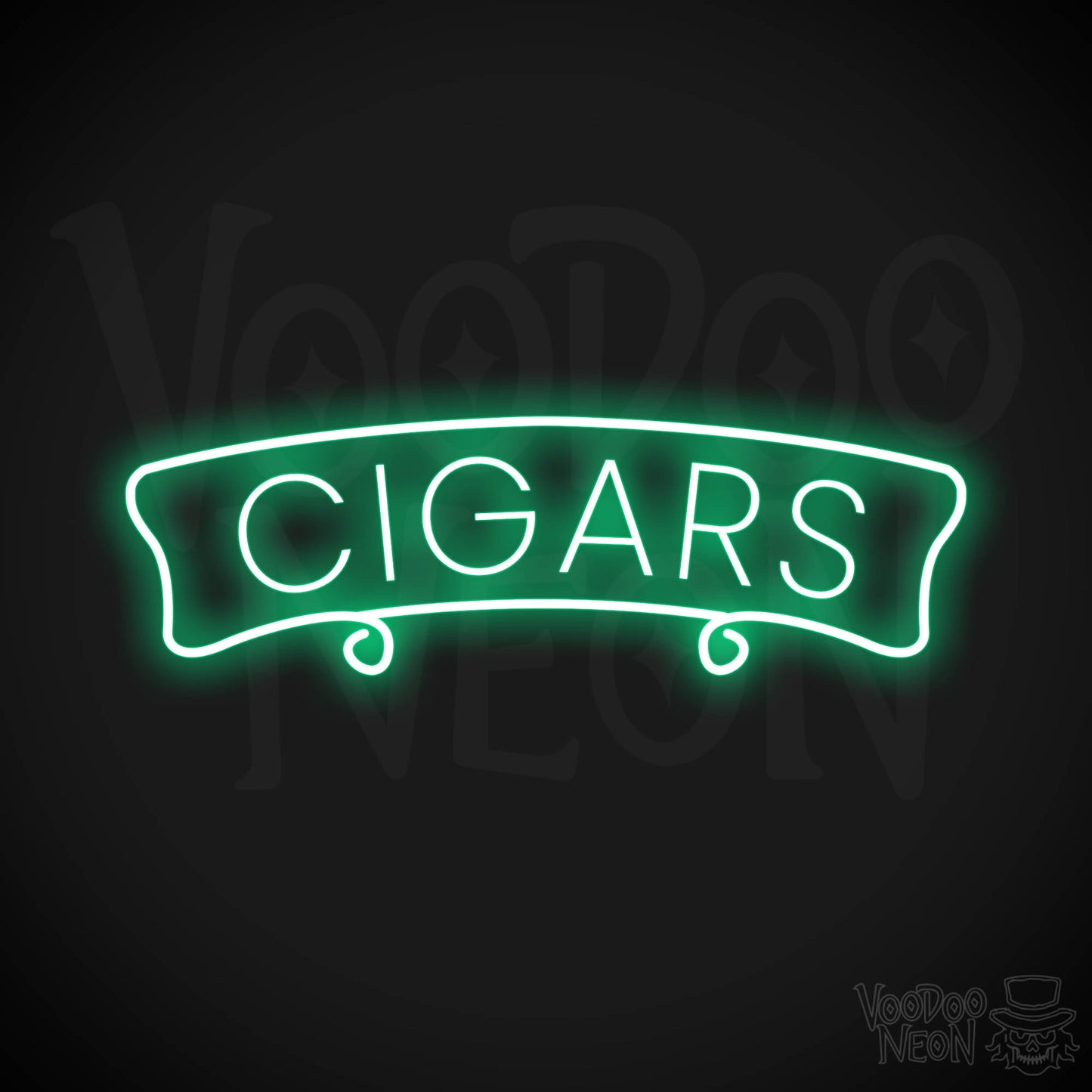 Cigars Neon Sign - Green