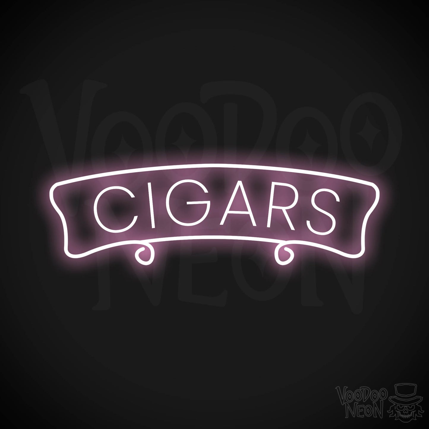 Cigars Neon Sign - Light Pink