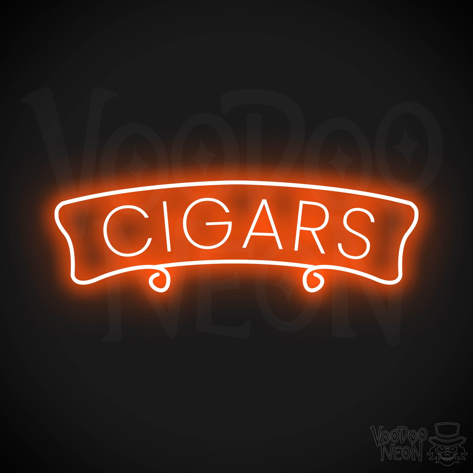 Cigars Neon Sign - Orange