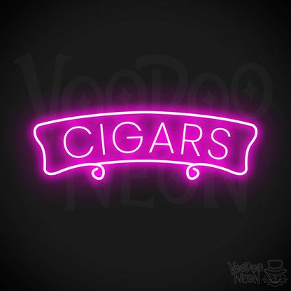 Cigars Neon Sign - Pink