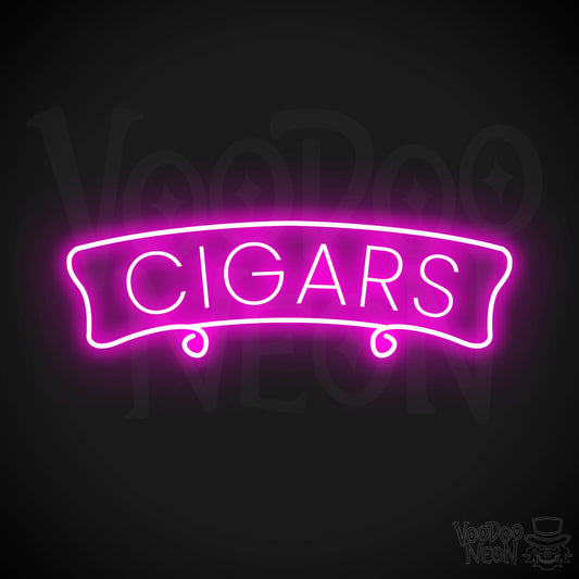 Cigars Neon Sign - Pink