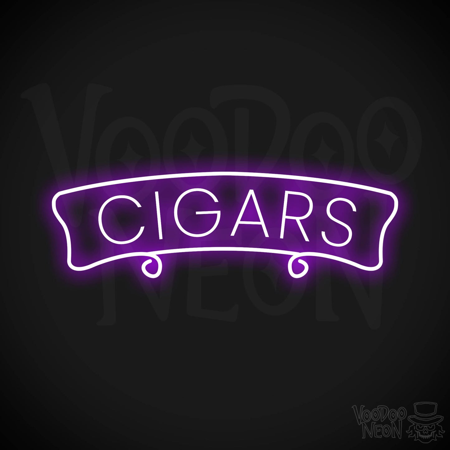 Cigars Neon Sign - Purple