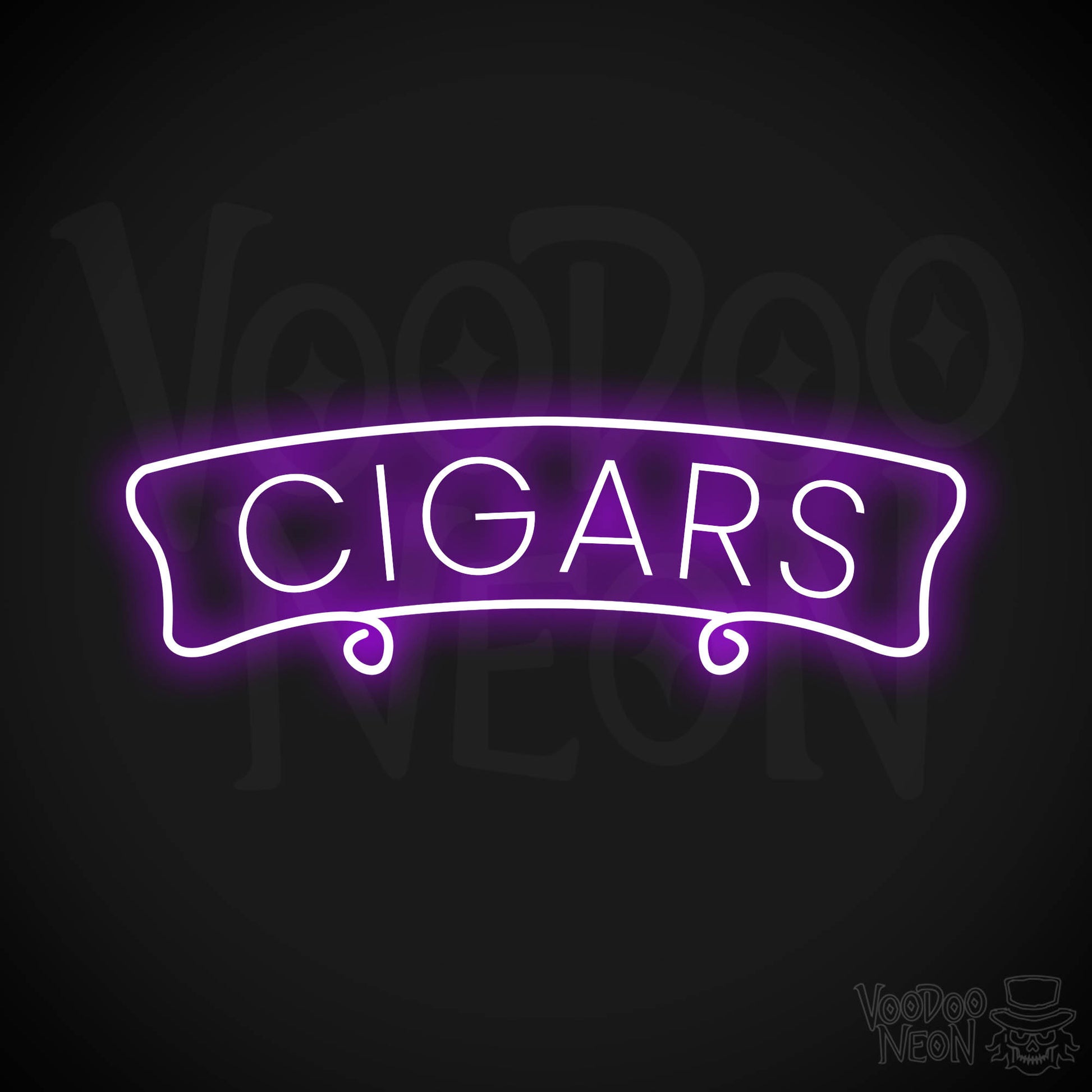 Cigars Neon Sign - Purple