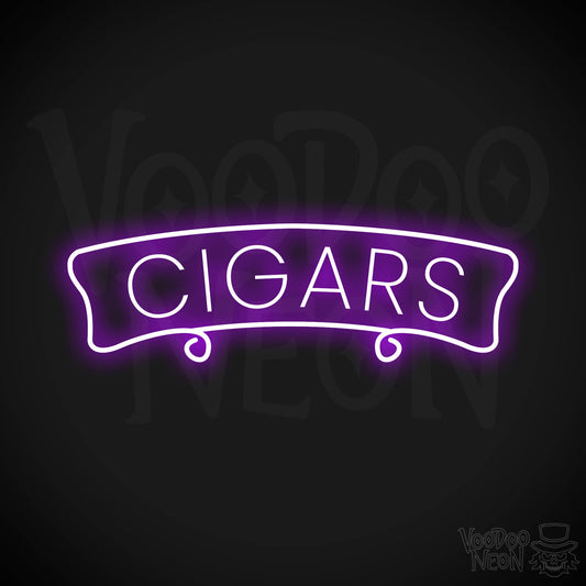 Cigars Neon Sign - Purple