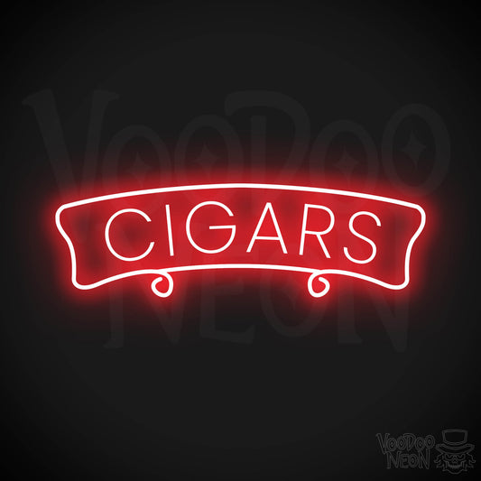 Cigars Neon Sign - Red