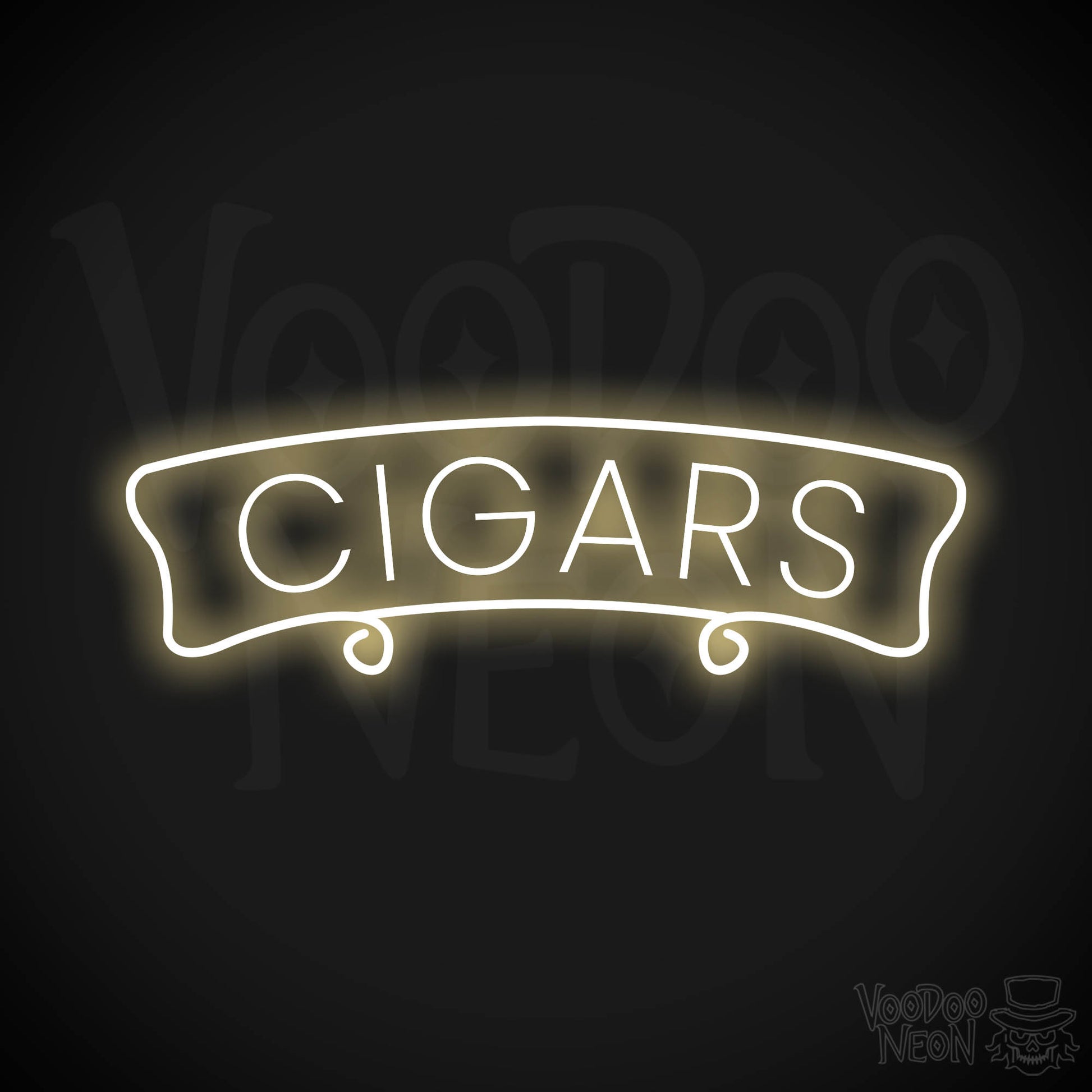 Cigars Neon Sign - Warm White