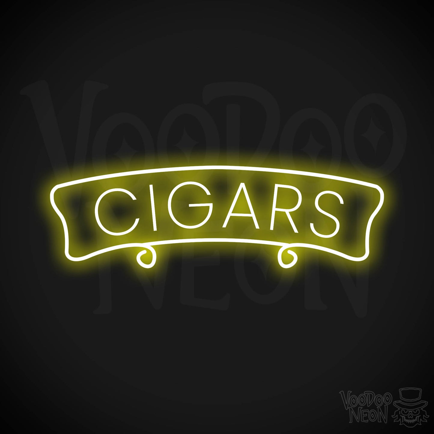 Cigars Neon Sign - Yellow