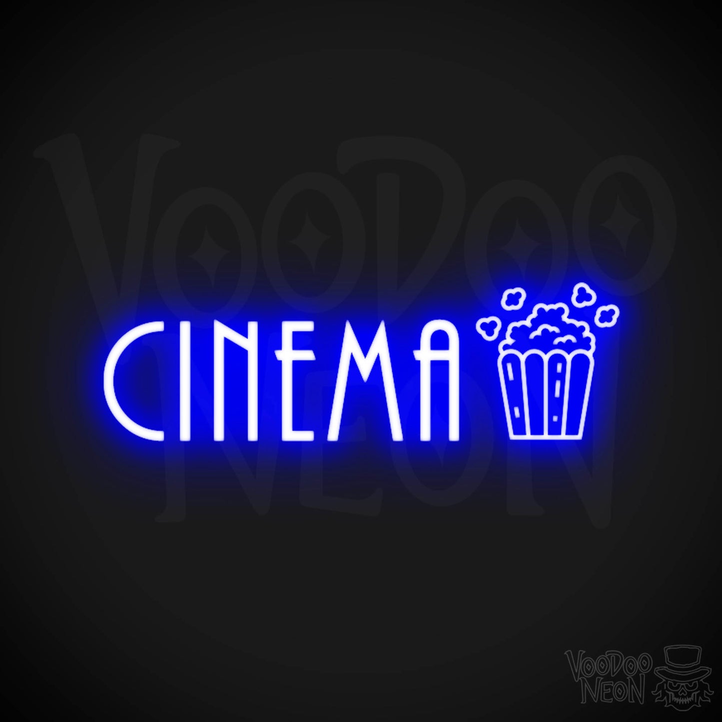 Cinema Neon Sign - Neon Cinema Sign - Color Dark Blue