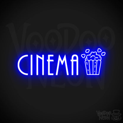 Cinema Neon Sign - Neon Cinema Sign - Color Dark Blue