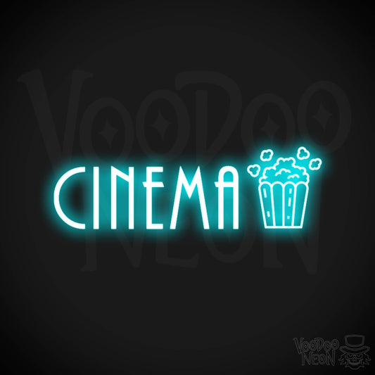 Cinema Neon Sign - Neon Cinema Sign - Color Ice Blue