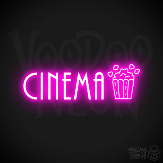 Cinema Neon Sign - Neon Cinema Sign - Color Pink