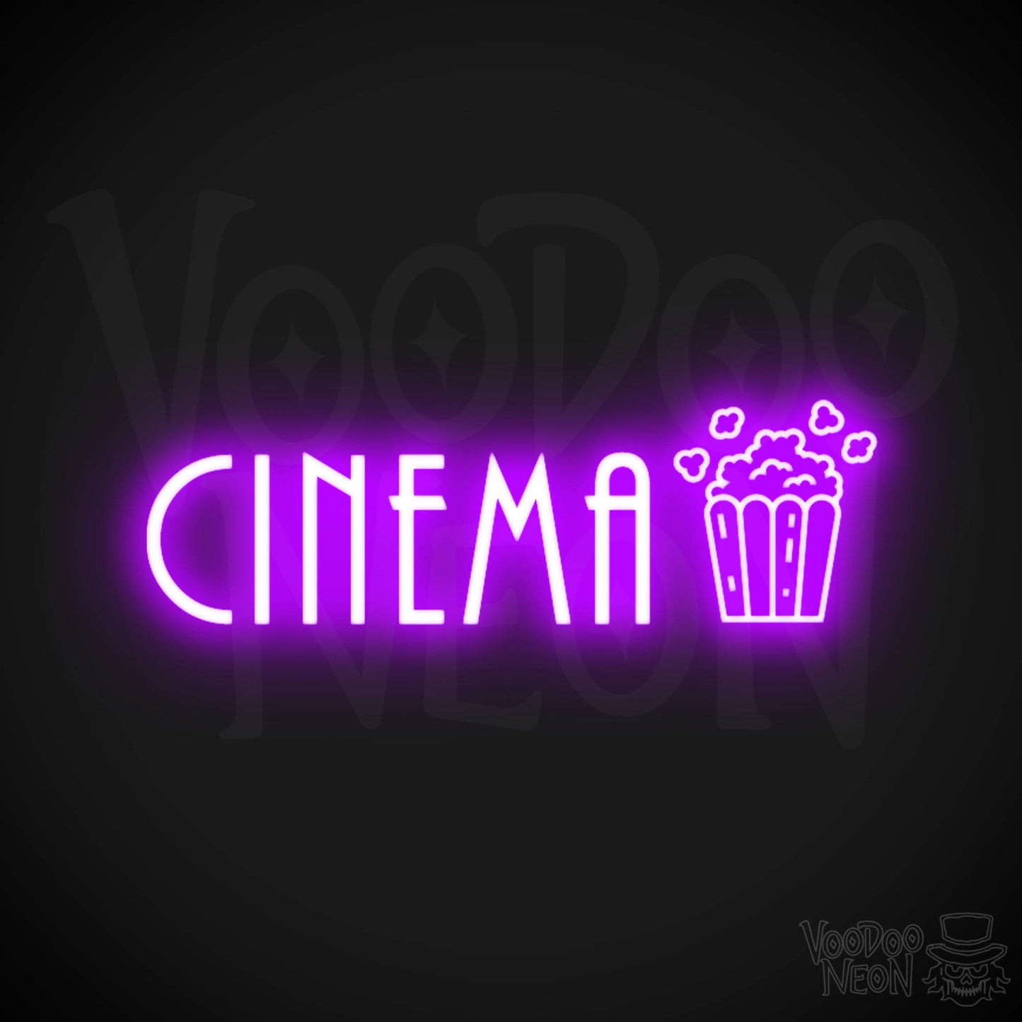 Cinema Neon Sign - Neon Cinema Sign - Color Purple