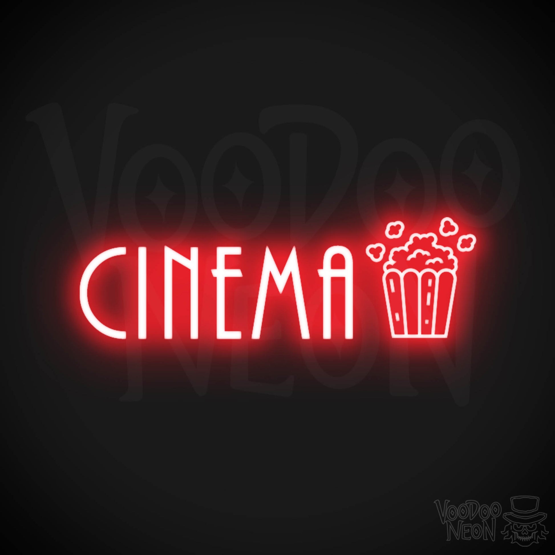 Cinema Neon Sign - Neon Cinema Sign - Color Red