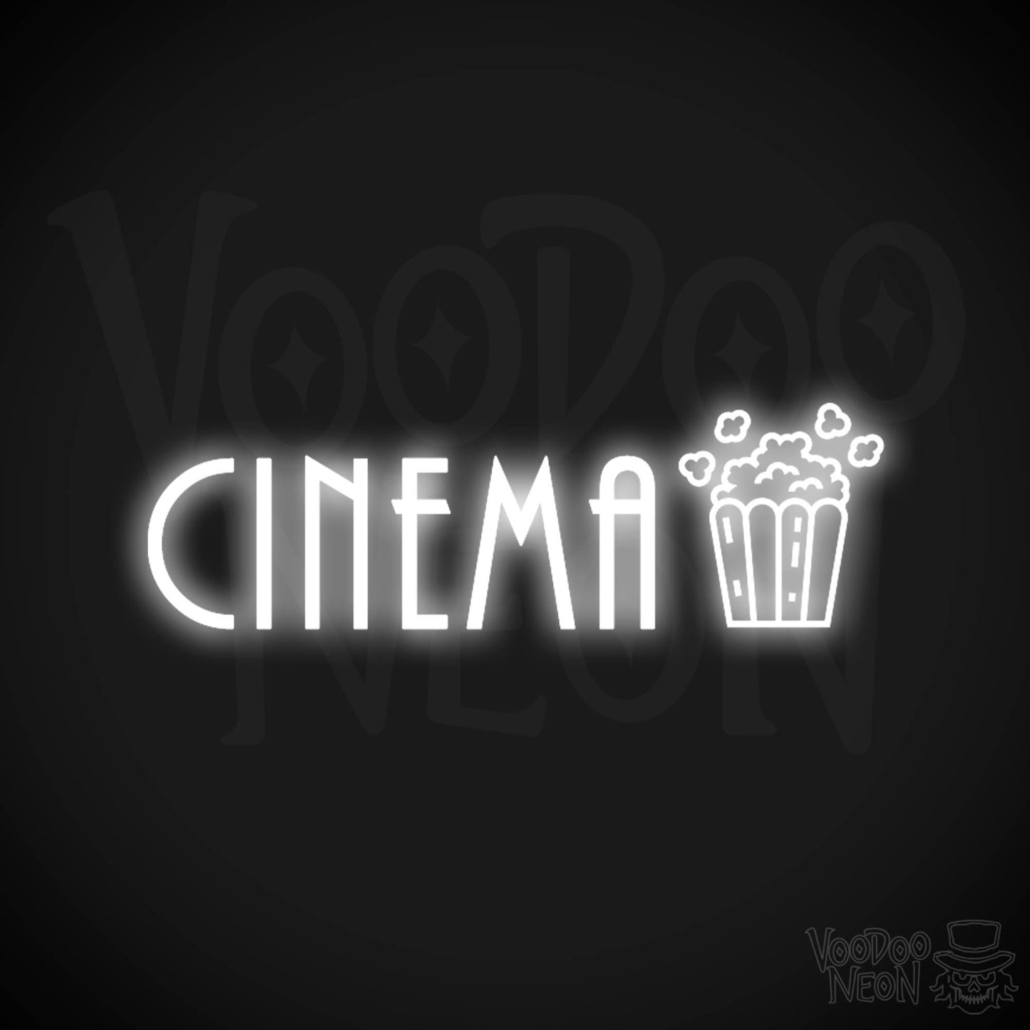 Cinema Neon Sign - Neon Cinema Sign - Color White