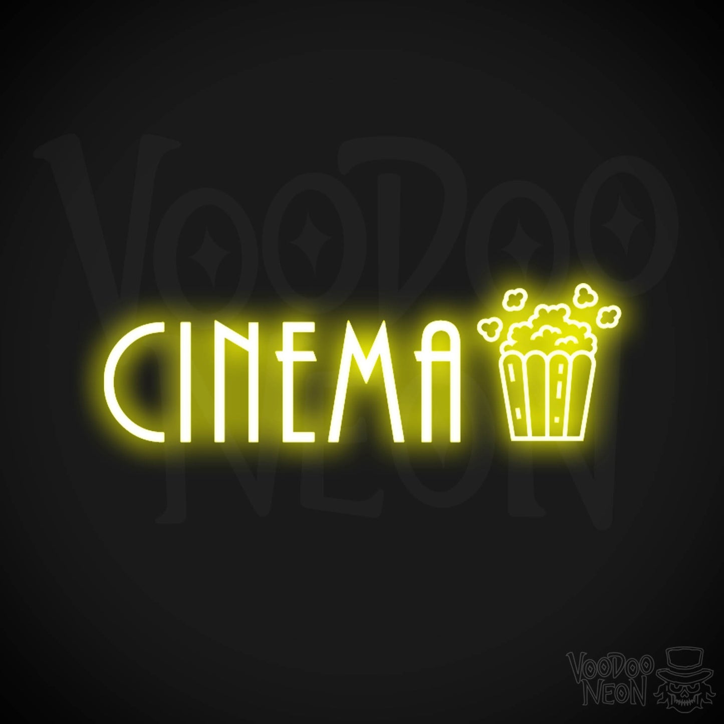 Cinema Neon Sign - Neon Cinema Sign - Color Yellow