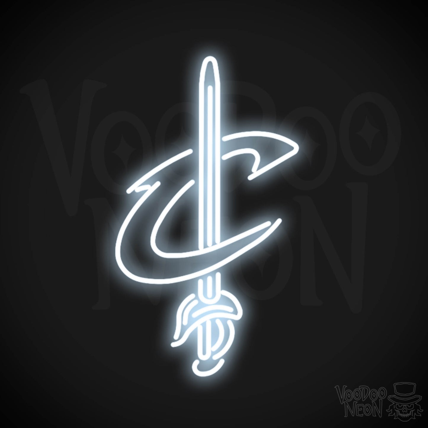 Cleveland Cavaliers Neon Sign - Cleveland Cavaliers Sign - Neon Cavaliers Wall Art - Color Cool White