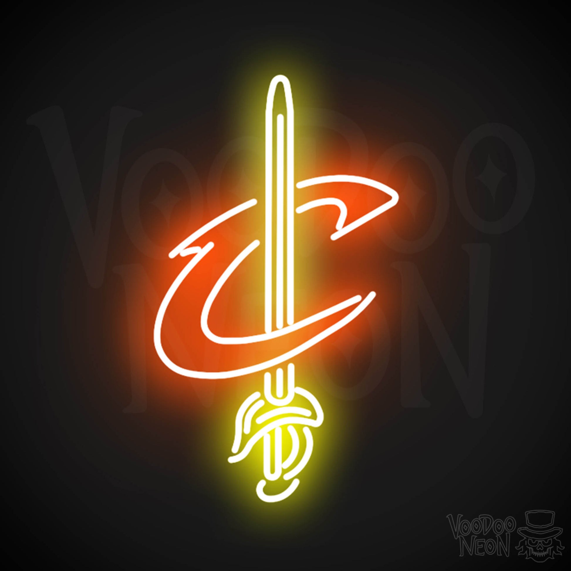 Cleveland Cavaliers Neon Sign - Cleveland Cavaliers Sign - Neon Cavaliers Wall Art - Color Multi-Color