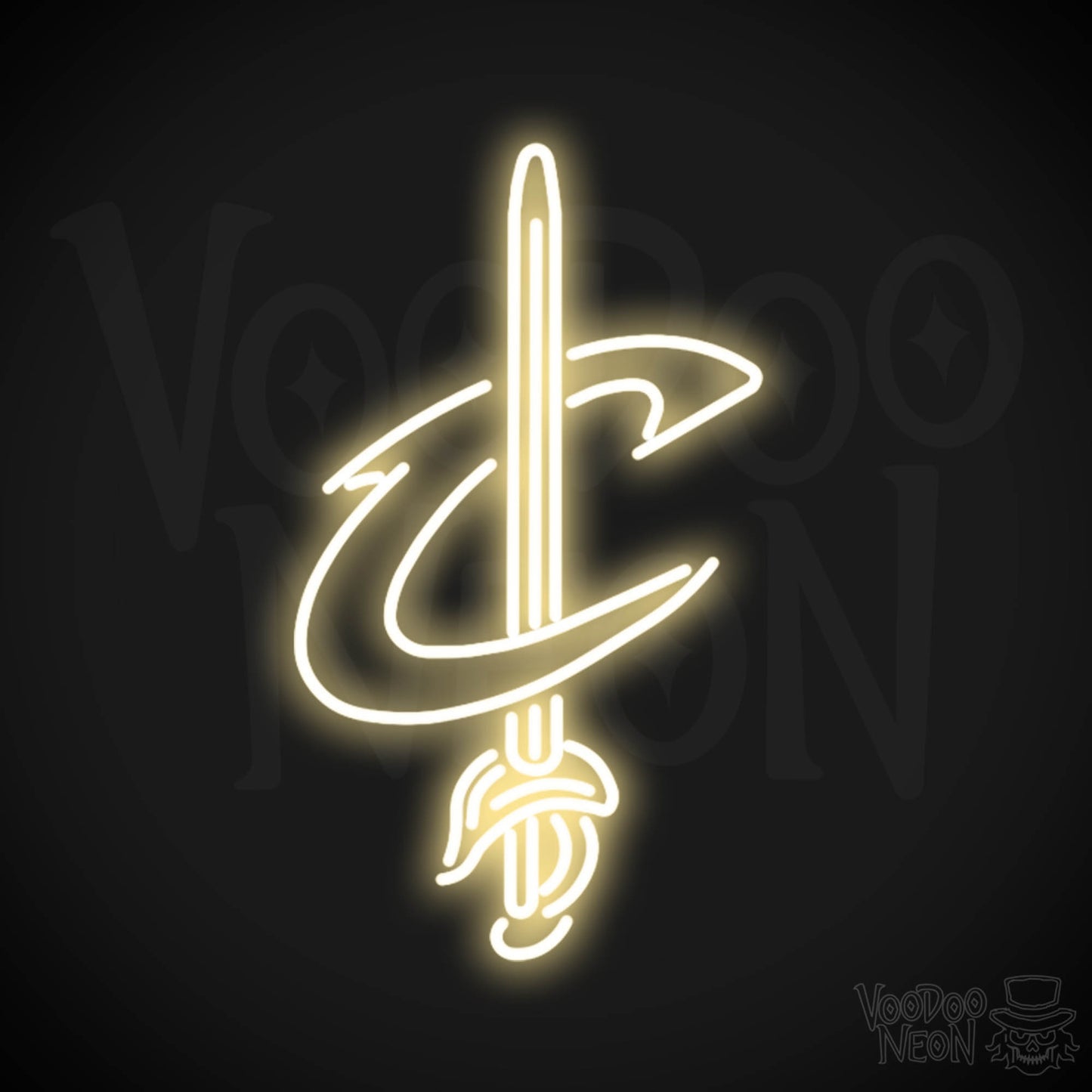 Cleveland Cavaliers Neon Sign - Cleveland Cavaliers Sign - Neon Cavaliers Wall Art - Color Warm White