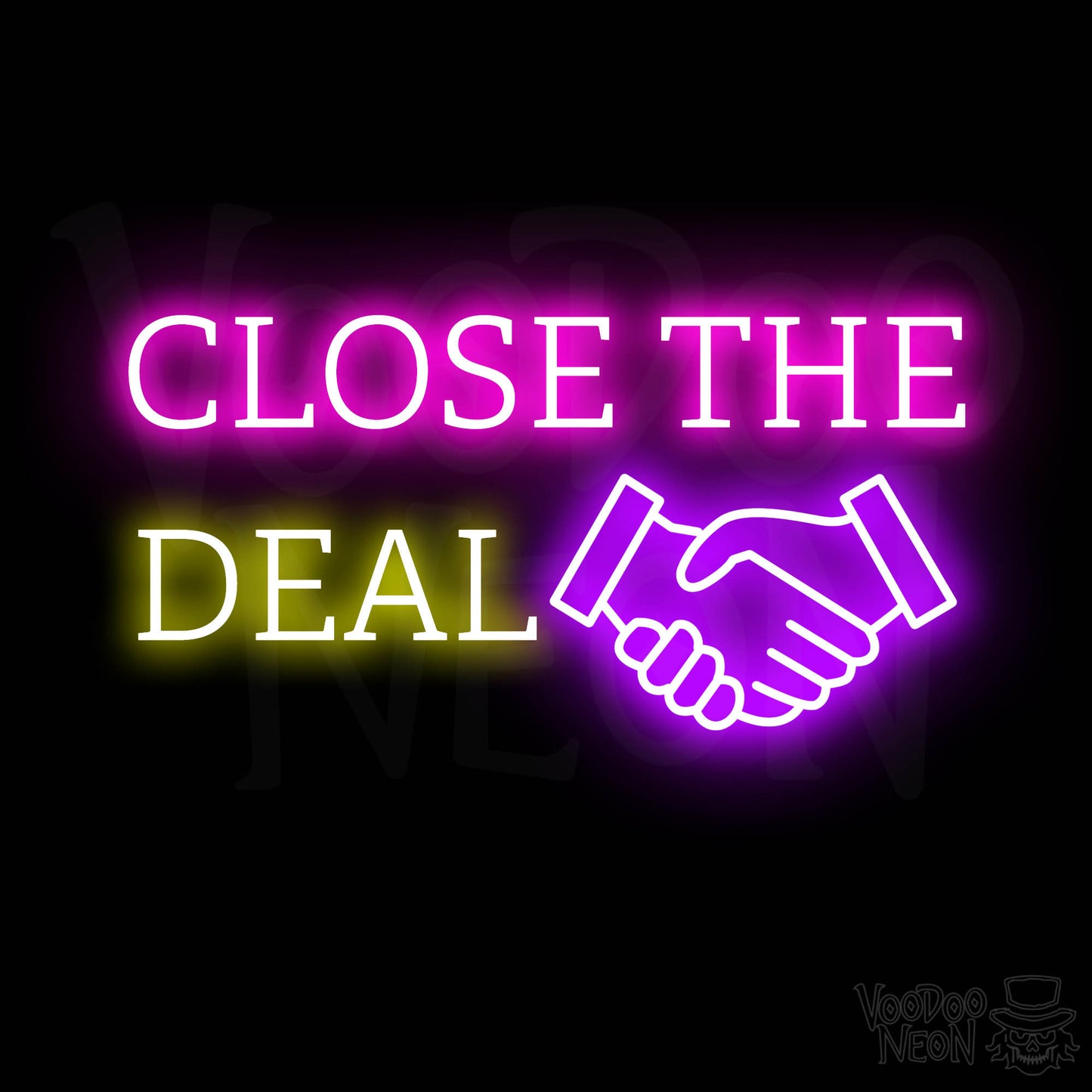 Close The Deal Neon Sign - Multi-Color