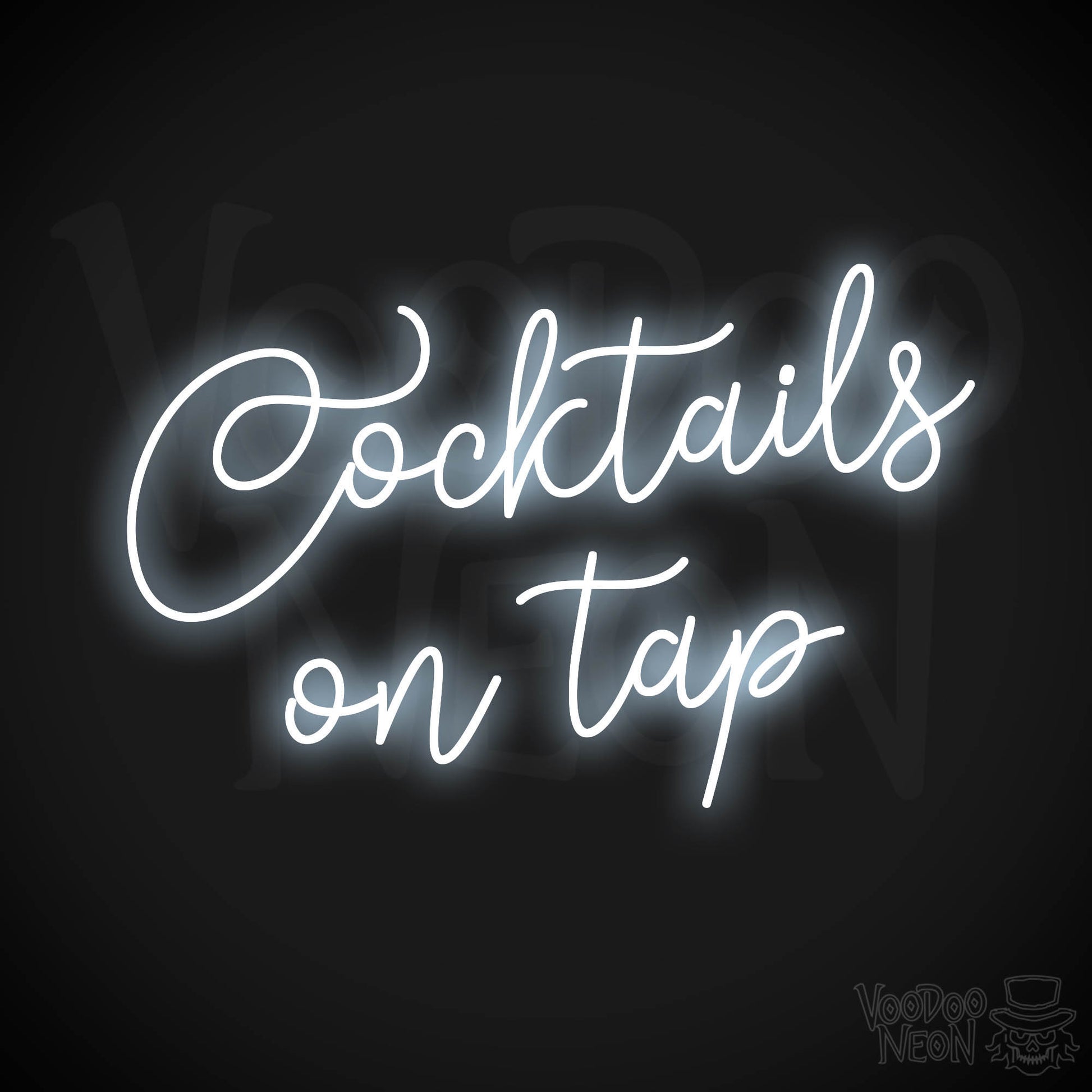 Cocktails On Tap LED Neon - Cool White