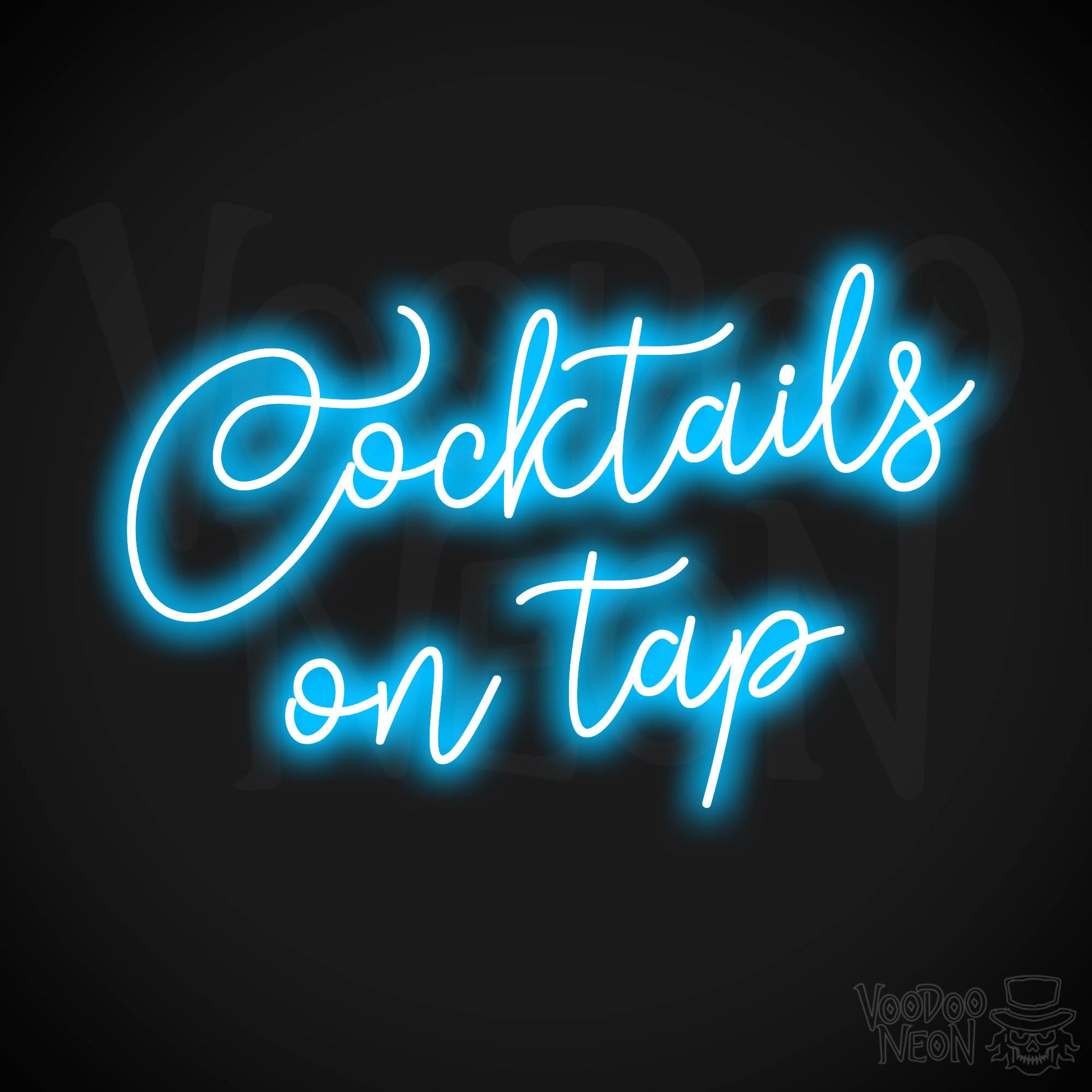 Cocktails On Tap LED Neon - Dark Blue