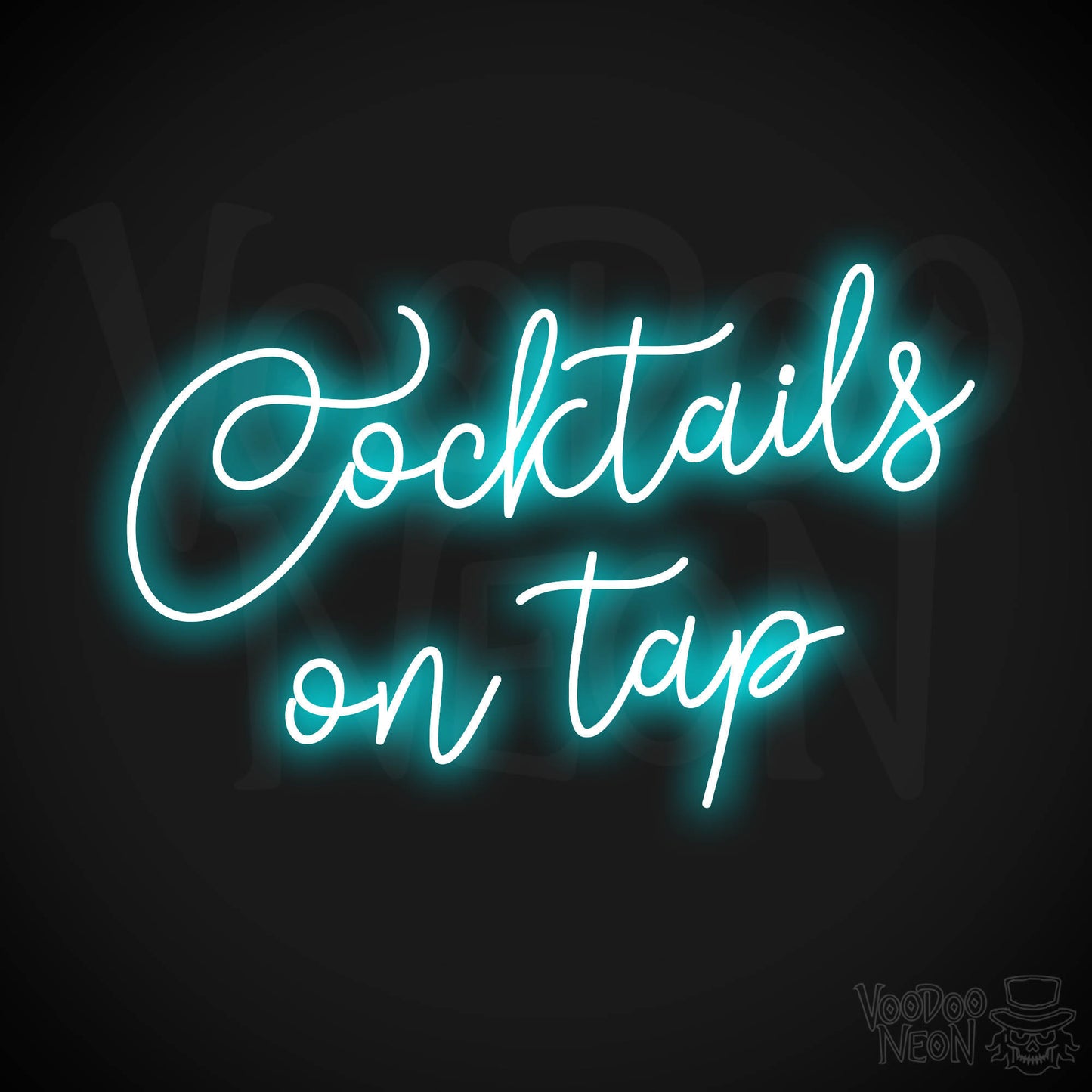 Cocktails On Tap LED Neon - Ice Blue