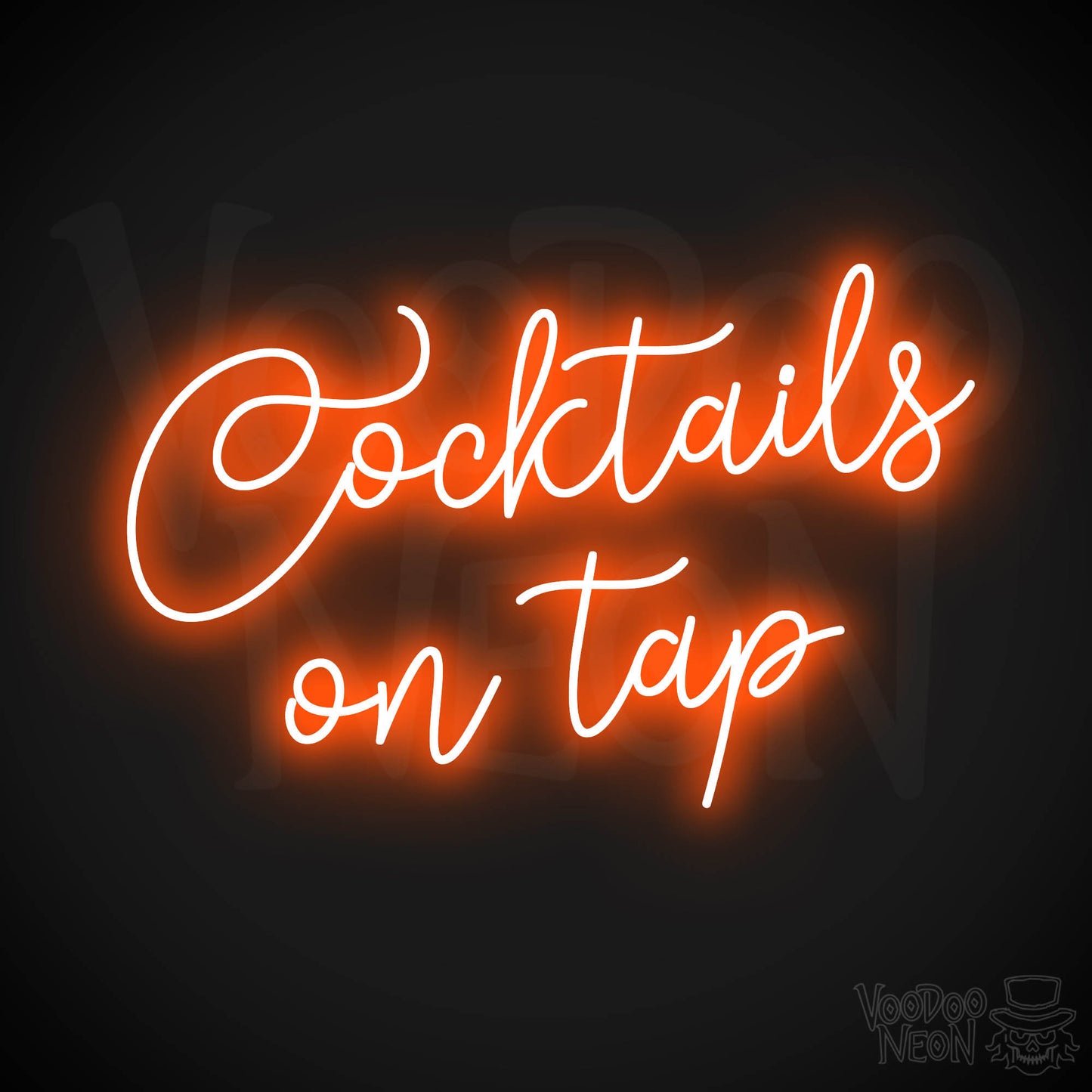 Cocktails On Tap LED Neon - Orange