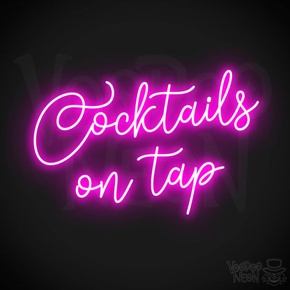Cocktails On Tap LED Neon - Pink