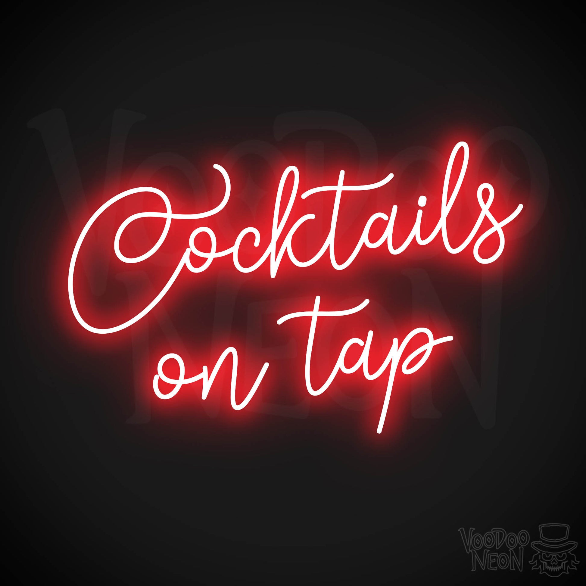 Cocktails On Tap LED Neon - Red