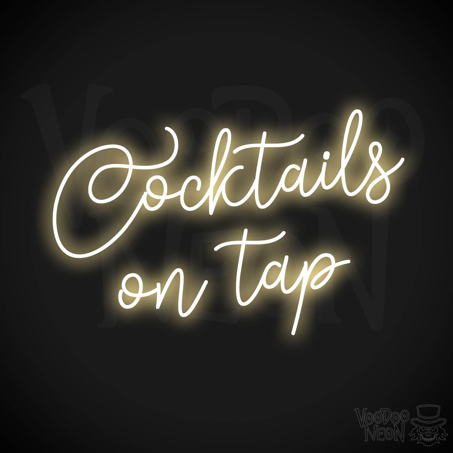 Cocktails On Tap LED Neon - Warm White
