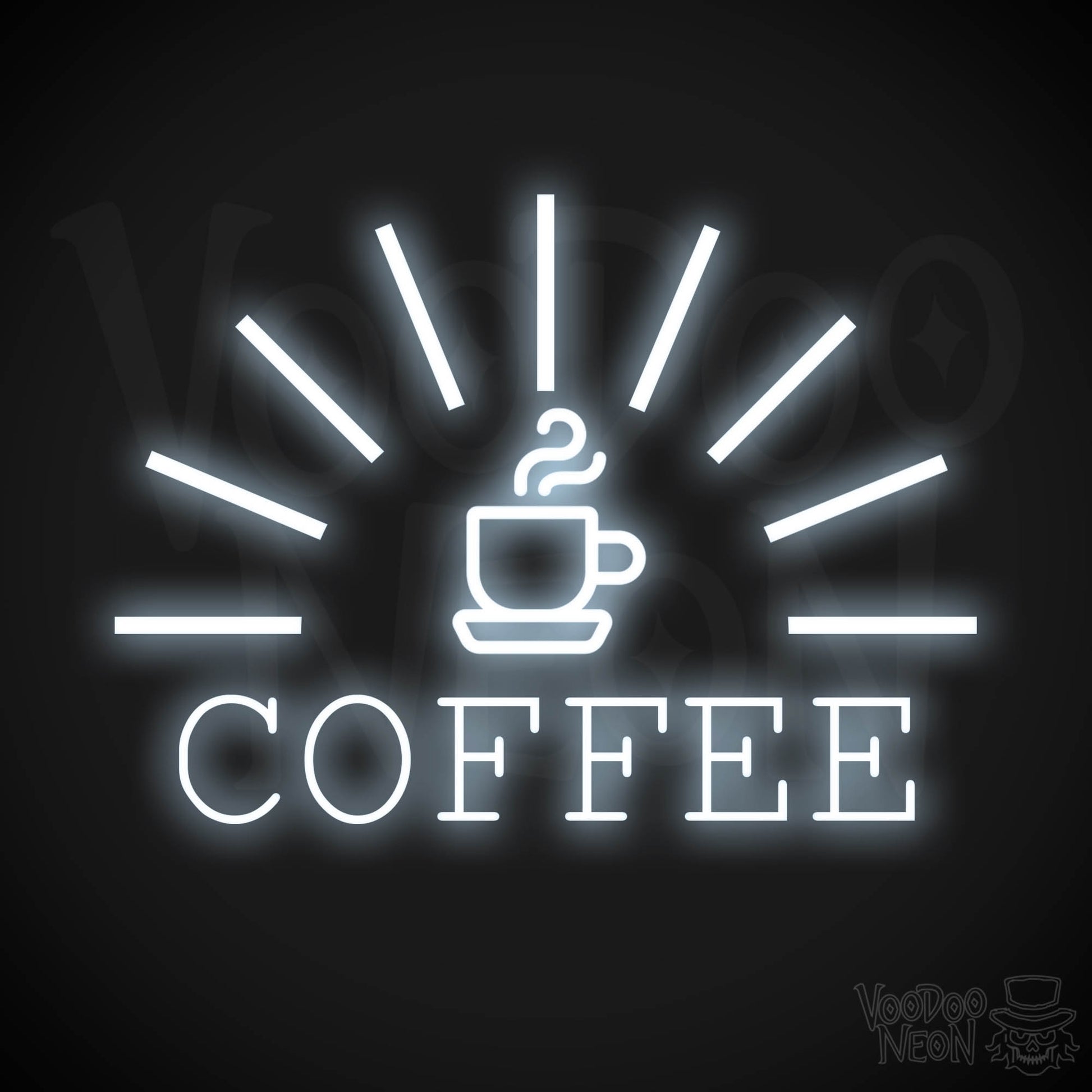 Coffee Neon Sign - Neon Coffee Sign - Cafe Sign - Coffee Shop Sign - Color Cool White