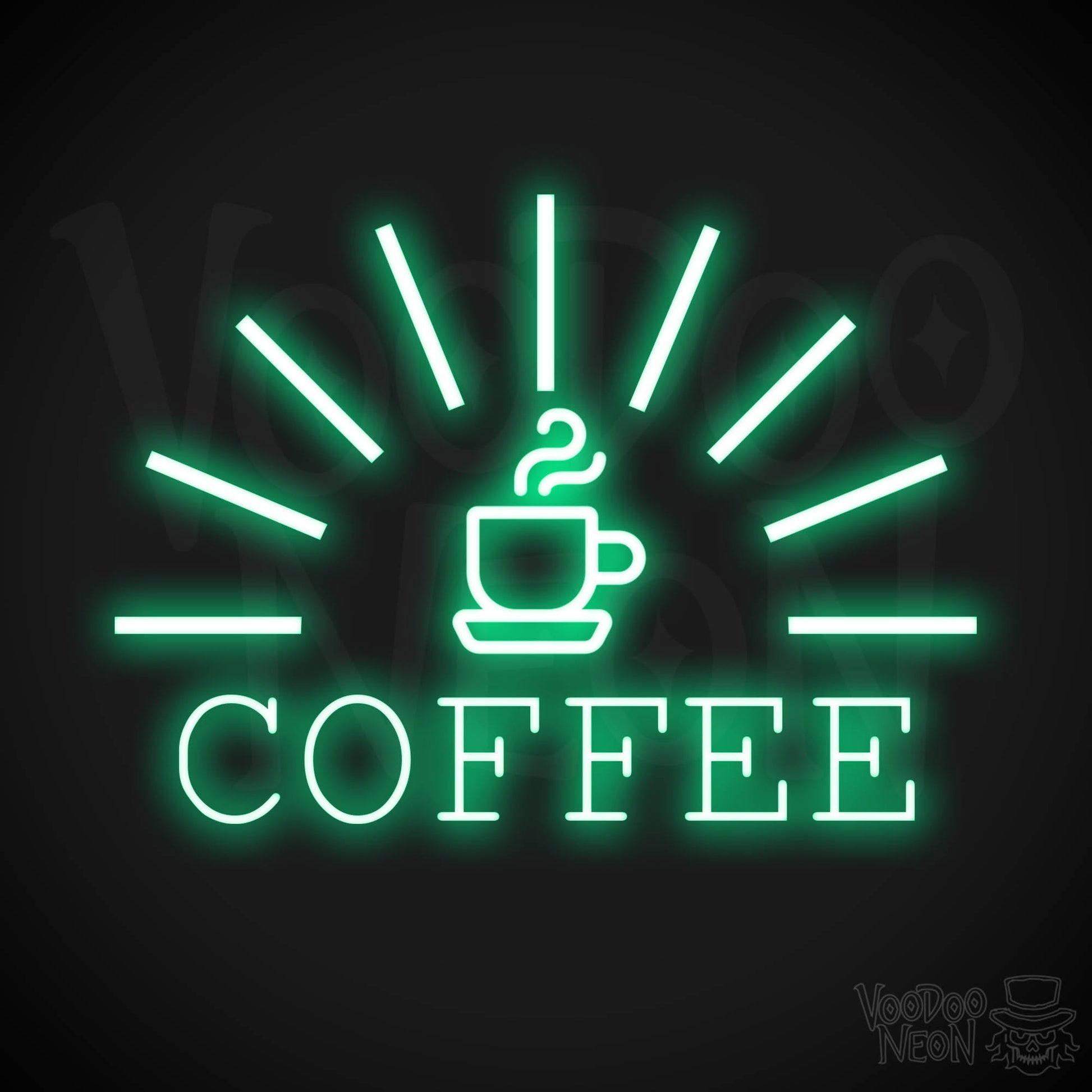 Coffee Neon Sign - Neon Coffee Sign - Cafe Sign - Coffee Shop Sign - Color Green