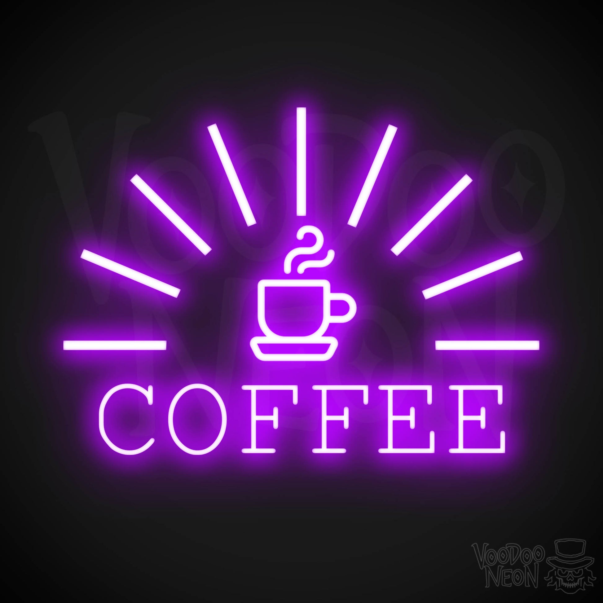 Coffee Neon Sign - Neon Coffee Sign - Cafe Sign - Coffee Shop Sign - Color Purple