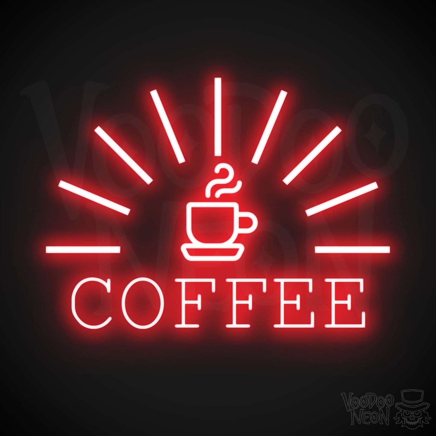 Coffee Neon Sign - Neon Coffee Sign - Cafe Sign - Coffee Shop Sign - Color Red