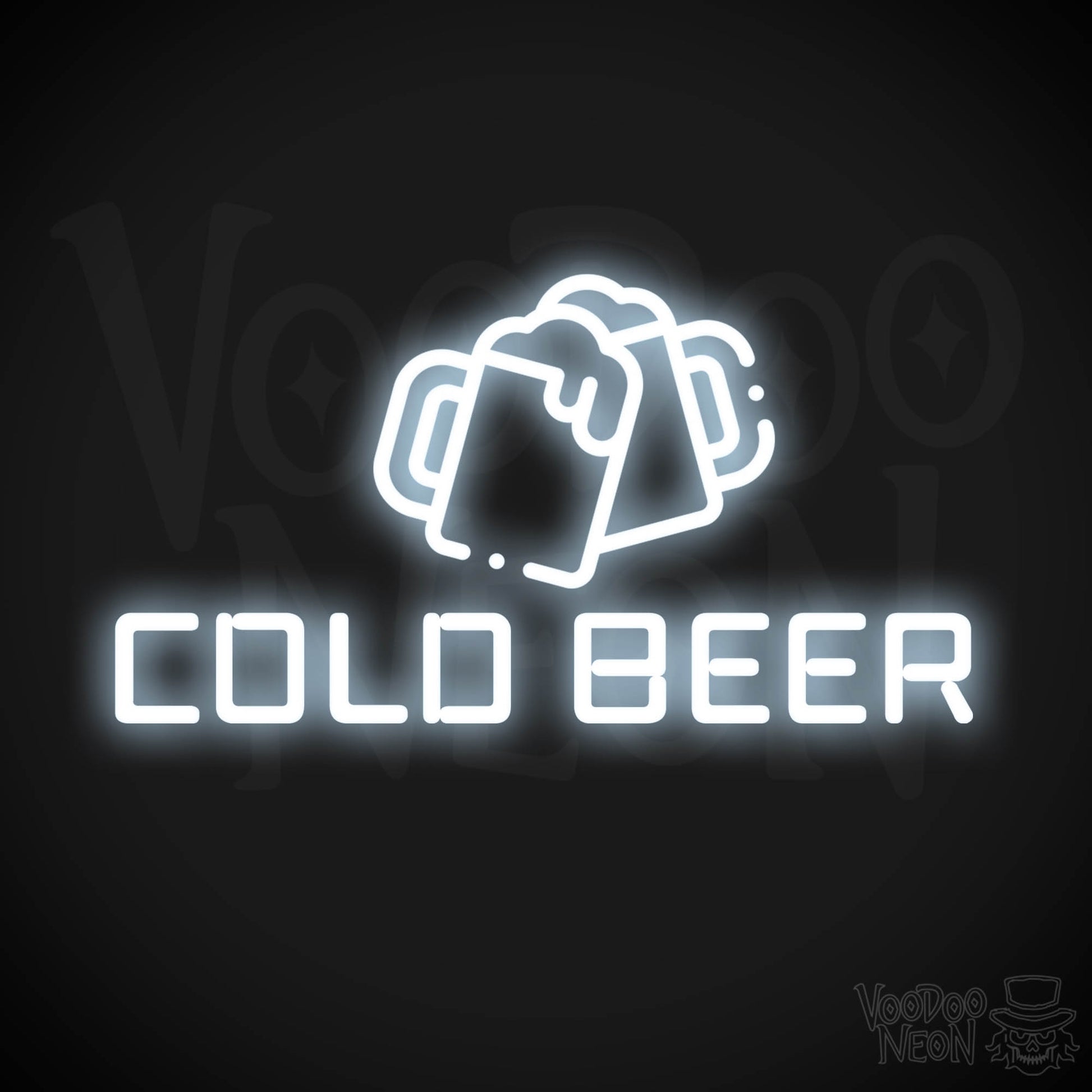 Neon Cold Beer Sign - Cold Beer Neon Sign - Bar Signs - Color Cool White