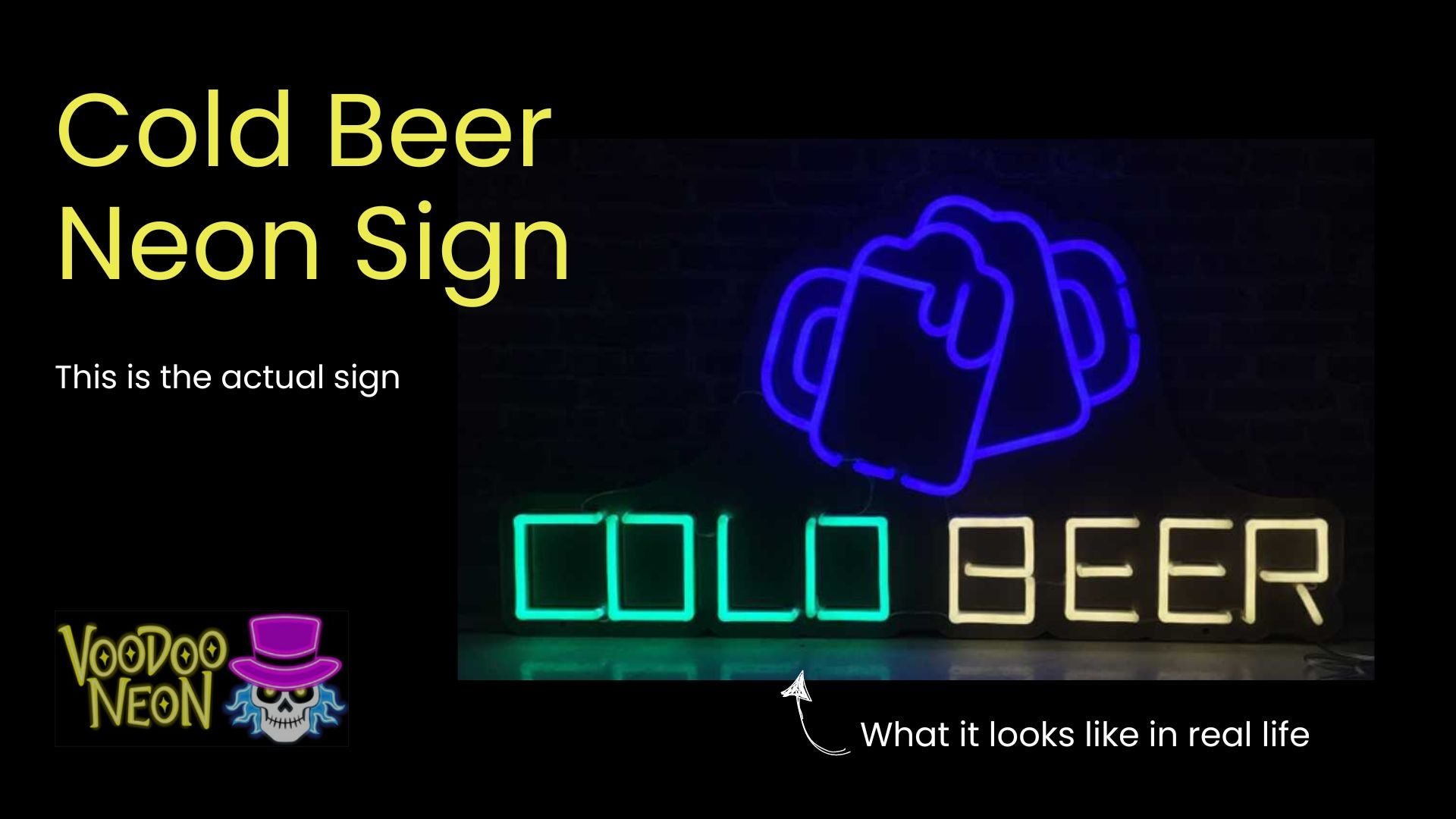 Cold Beer - Actual Neon Sign