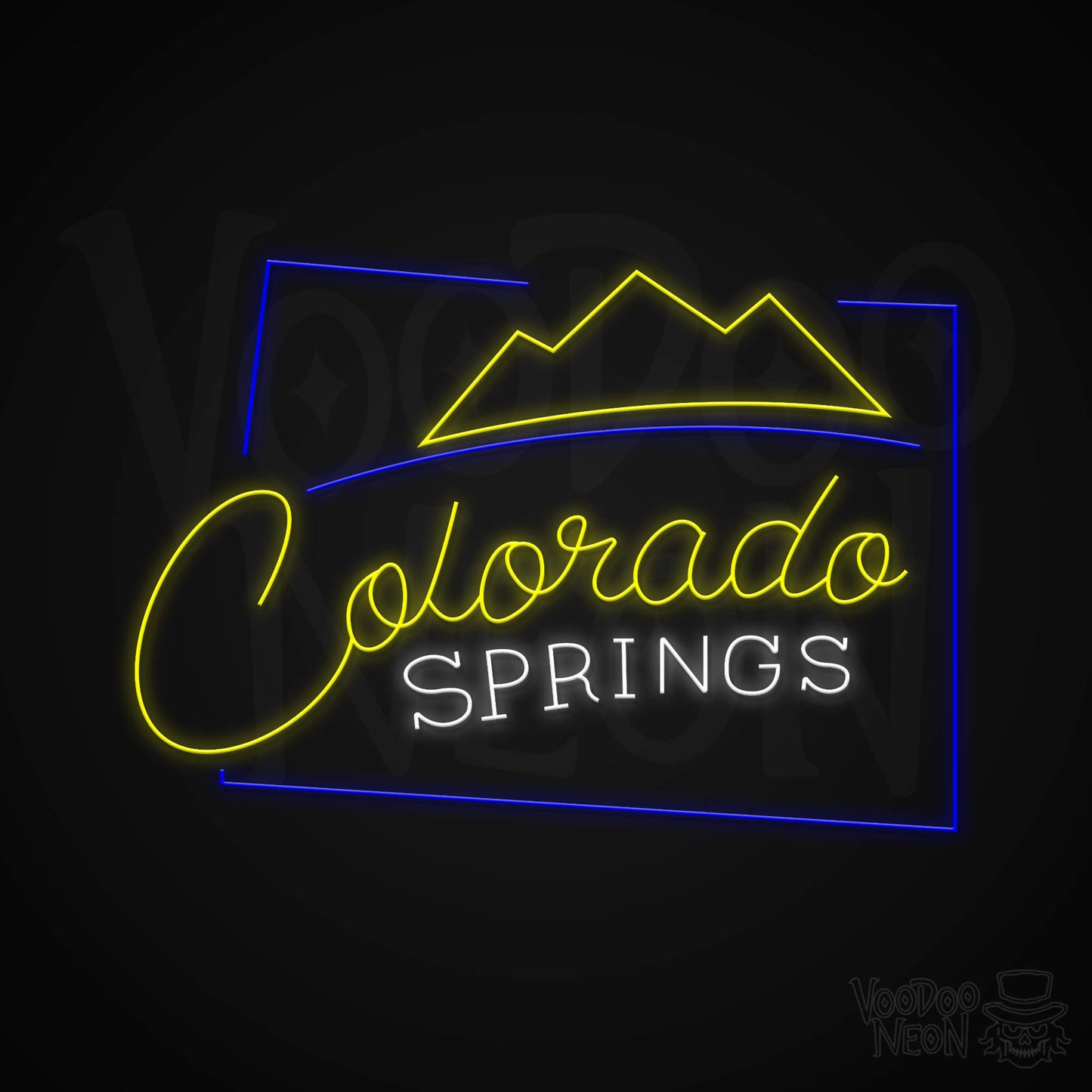 Colorado Springs, Colorado Neon Sign - Multi-Color