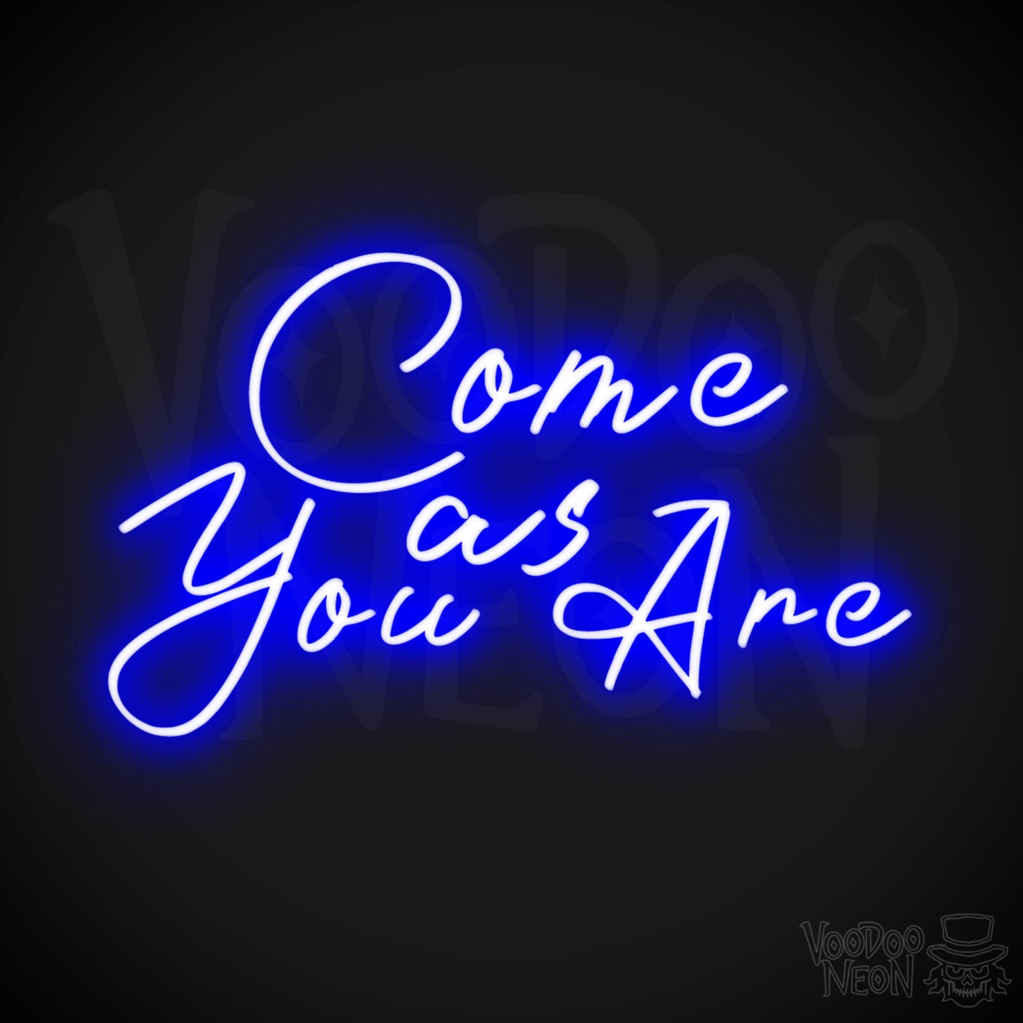 Come As You Are Neon Sign - Wall Art - Color Dark Blue