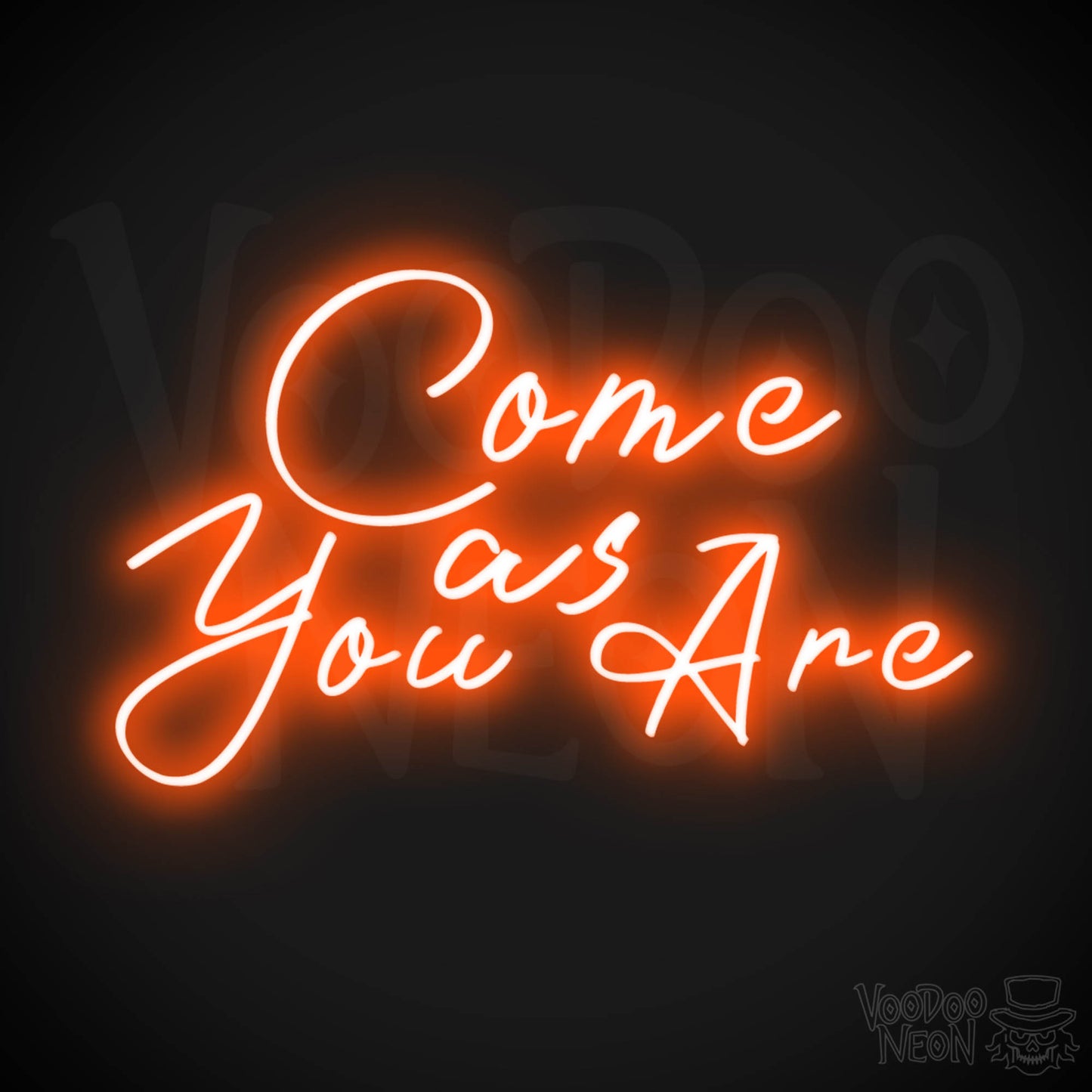 Come As You Are Neon Sign - Wall Art - Color Orange