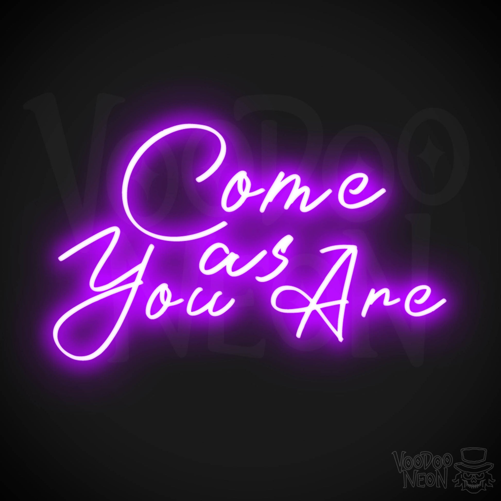 Come As You Are Neon Sign - Wall Art - Color Purple