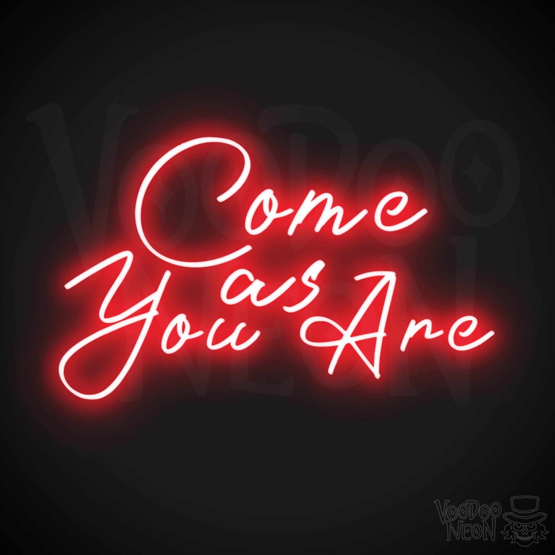 Come As You Are Neon Sign - Wall Art - Color Red