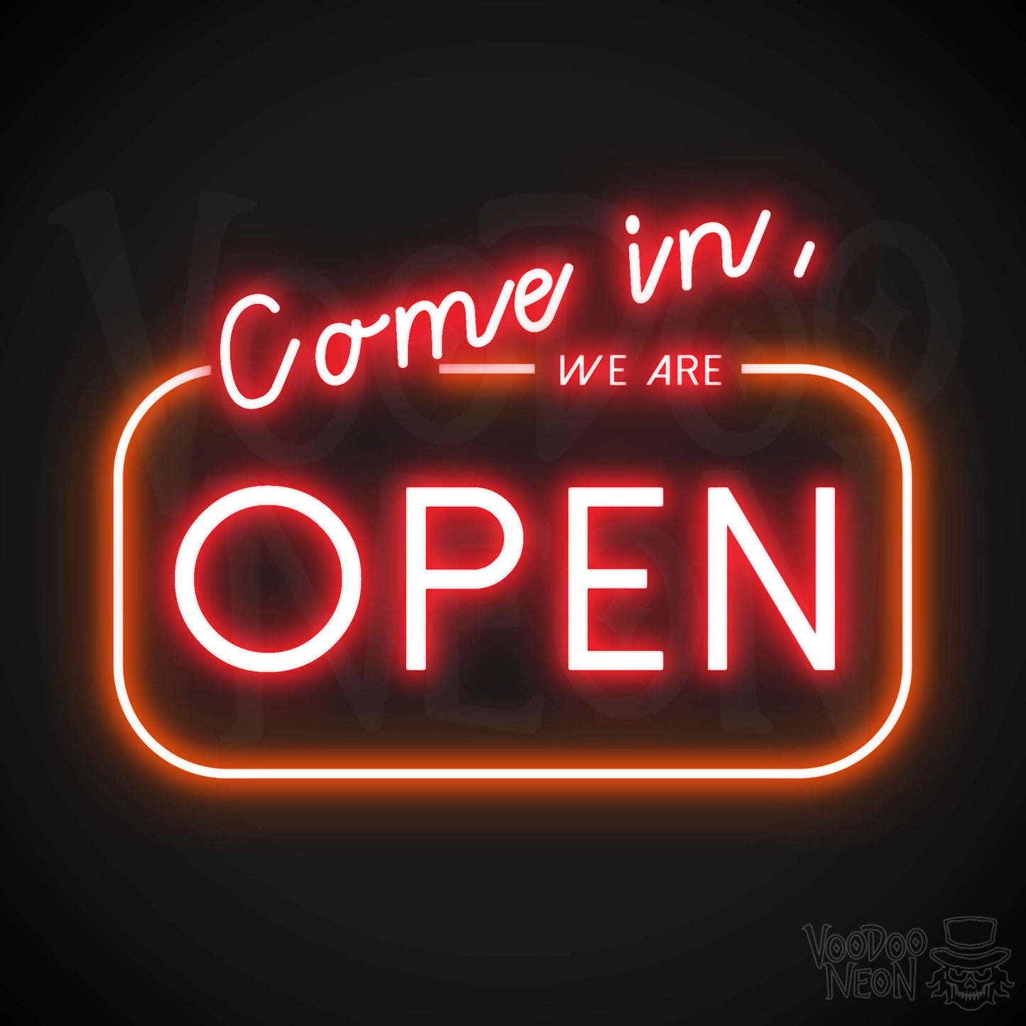 Come In We Are Open Neon Sign - Neon Open Signs - LED Open Signs - Color Multi-Color