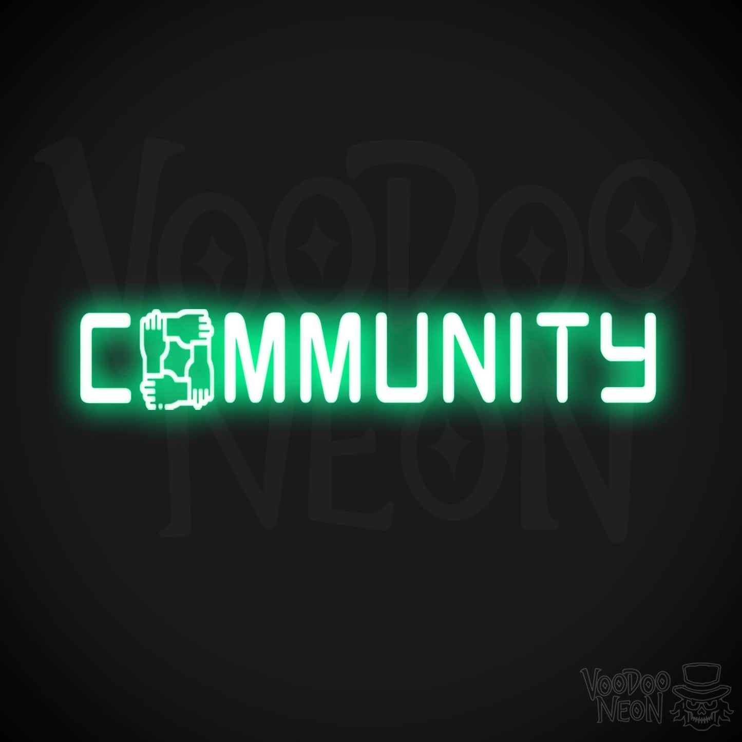 Community Neon Sign - Neon Community Sign - Color Green