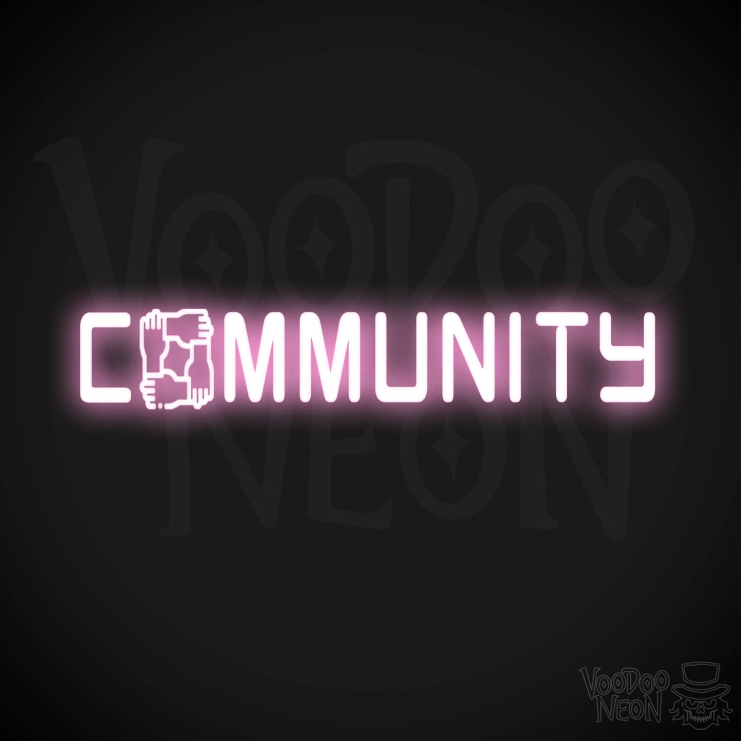 Community Neon Sign - Neon Community Sign - Color Light Pink