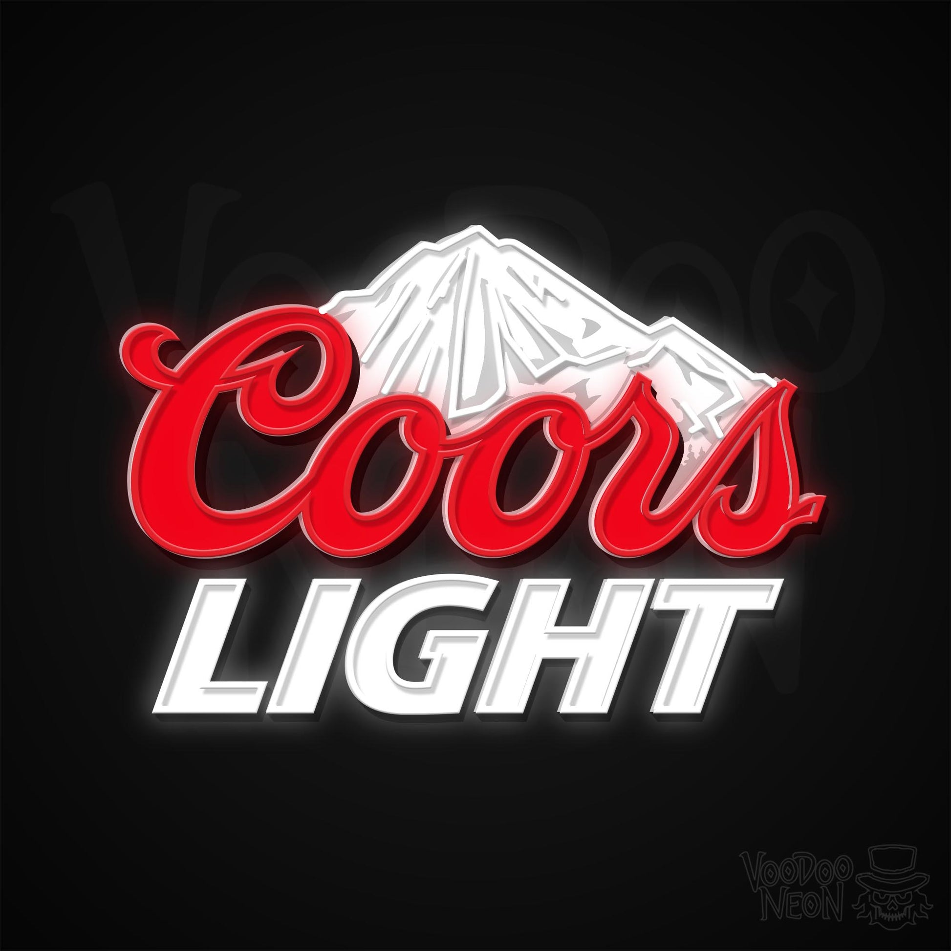 Coors Light Neon Sign - Multi-Color - Blackwall